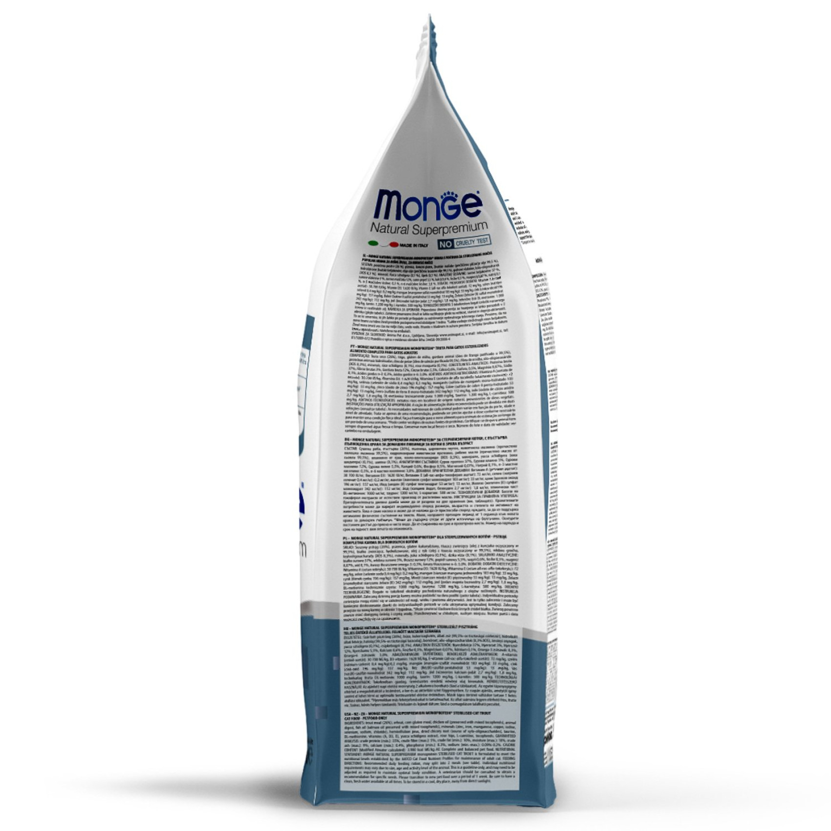 Сухой корм для стерилизованных котов Monge Cat Monoprotein Sterilised с Форелью 400 г