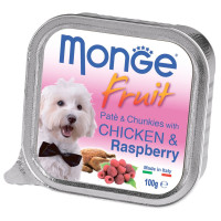 Паштет для собак Monge Dog FRUIT Курка, Малина 100 г