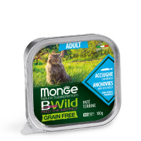Паштет для кошек Monge Cat Wet Bwild Grain Free Adult Анчоус 100 г