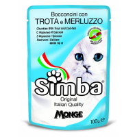 Вологий корм для котів Monge Simba Cat Wet Форель, тріска 100 г