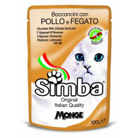 Влажный корм для кошек Monge Simba Cat Wet Курица, печень 100 г