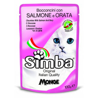 Влажный корм для кошек Monge Simba Cat Wet Лосось, дори 100 г