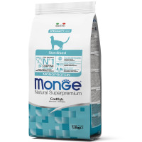 Сухой корм для стерилизованных котов Monge Cat Monoprotein Sterilised с Треской 1.5 кг