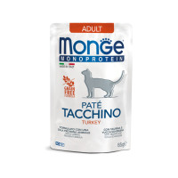 Вологий корм для котів Monge Cat MONOPROTEIN Adult  100% Індичка 85 г
