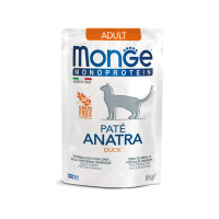 Вологий корм для котів Monge Cat MONOPROTEIN Adult  100% Качка 85 г