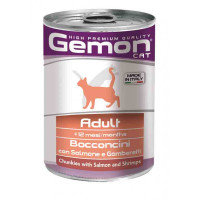 Влажный корм для кошек Gemon Cat Wet Adult Лосось, креветки 415 г