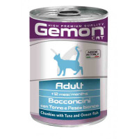 Влажный корм для кошек Gemon Cat Wet Adult Тунец, океаническая рыба 415 г                      