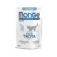 Вологий корм для кошенят Monge Cat MONOPROTEIN Kitten 100% Форель 85 г