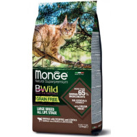 Сухий корм для котів Monge Cat Bwild Grain Free Буйвол (для котів великих порід з 2-х місяців) 10 кг