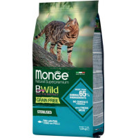 Сухой корм для кошек Monge Cat Bwild Grain Free Sterilised Тунец 1.5 кг