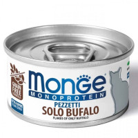 Паштет для кошек Monge Cat MONOPROTEIN мясные хлопья Буйвол 80 г