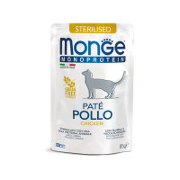 Вологий корм для стерилізованих котів Monge Cat MONOPROTEIN Sterilised 100% Курка 85 г