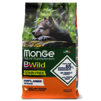 Сухий корм для собак Monge Dog  Bwild Grain Free Puppy & Junior Качка 2.5 кг