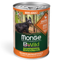Консерва для собак Monge Dog Bwild Grain Free Mini Adult Утка тыква цуккини 400г