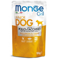 Вологий корм для цуценят Monge Dog GRILL Puppy & Junior курка з індичкою курка з індичкою 100 г