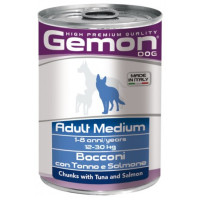 Консерва для собак Gemon Dog Wet Medium Adult Тунeць, лосось 415 г 