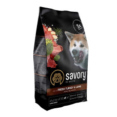 Сухой корм для собак Savory Large Breeds Fresh 3 кг - индейка и ягненок