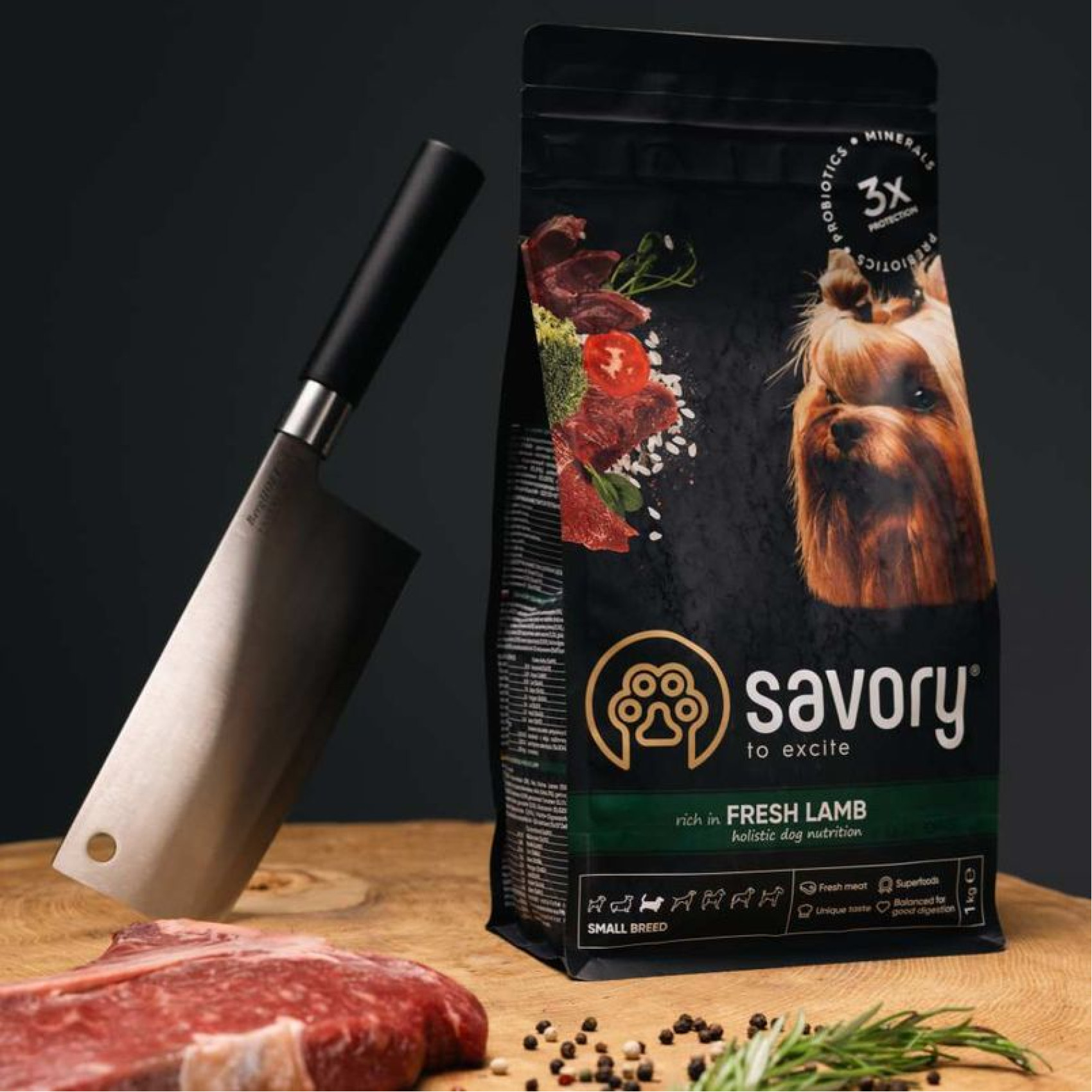 Сухий корм для собак Savory Small Breed 1 кг - ягня
