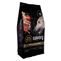 Сухий корм для собак Savory All Breed 12 кг - кролик та качка