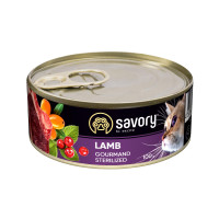 Вологий корм для котів Savory Sterilized 100 г - ягня