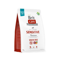 Сухой корм для собак с чувствительным пищеварением Brit Care Dog Grain-free Sensitive беззерновой | (оленина) 3 кг