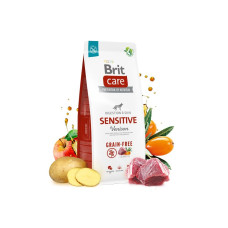 Сухой корм для собак с чувствительным пищеварением Brit Care Dog Grain-free Sensitive беззерновой | (оленина) 12 кг