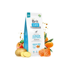Сухий корм для цуценят Brit Care Dog Grain-free Junior Large Breed 12 кг - лосось