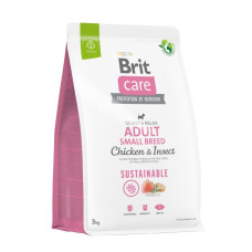 Сухой корм Brit Care Dog Sustainable Adult Small Breed 3 кг - курица и насекомые