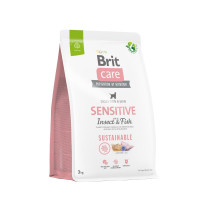 Сухой корм для собак Brit Care Sustainable Sensitive 3 кг - рыба и насекомые