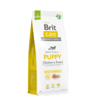 Сухой корм для щенков Brit Care Dog Sustainable Puppy| (курица и насекомые) 12 кг