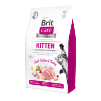 Сухий корм для кошенят Brit Care Cat GF Kitten HGrowth & Development 2 кг - курка і індичка
