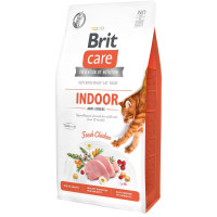 Сухий корм для котів, які мешкають в приміщенні Brit Care Cat GF Indoor Anti-stress 7 кг - курка
