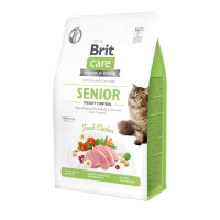 Сухий корм для літніх котів із зайвою вагою Brit Care Cat GF Senior Weight Control 400 г - курка