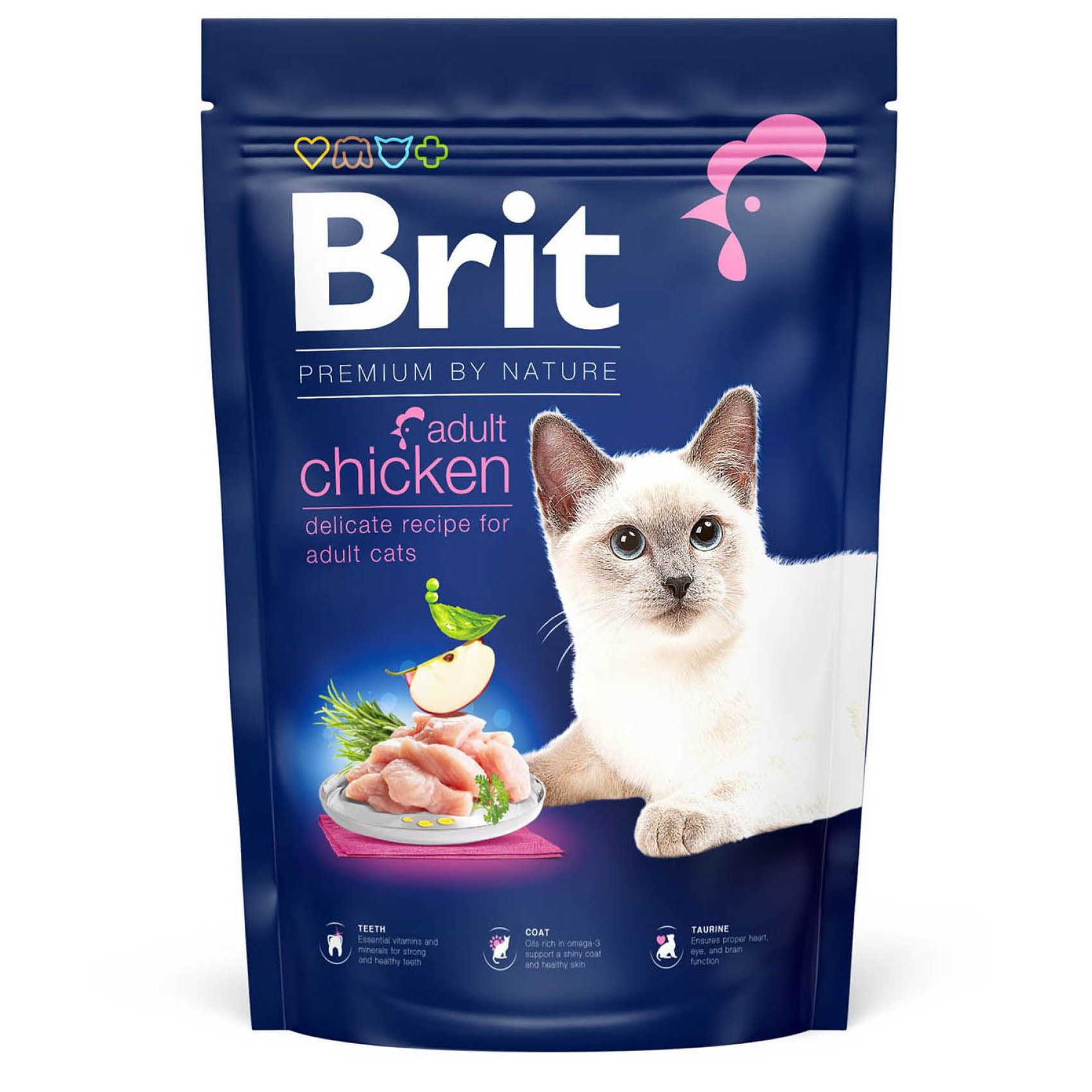 Сухий корм для котів Brit Premium by Nature Cat Adult Chicken 1,5 кг - курка