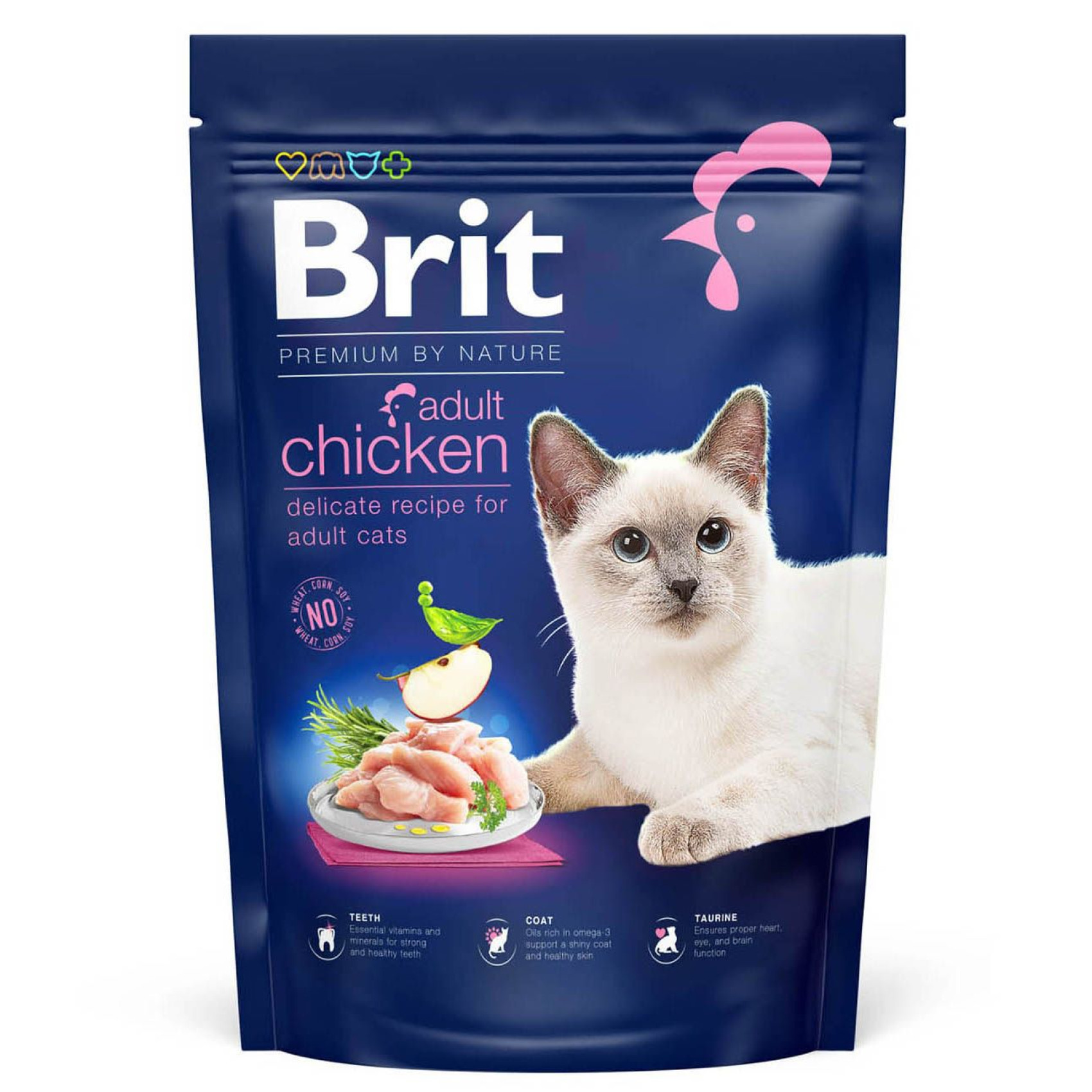 Сухой корм для котов Brit Premium by Nature Cat Adult Chicken 800 г - курица