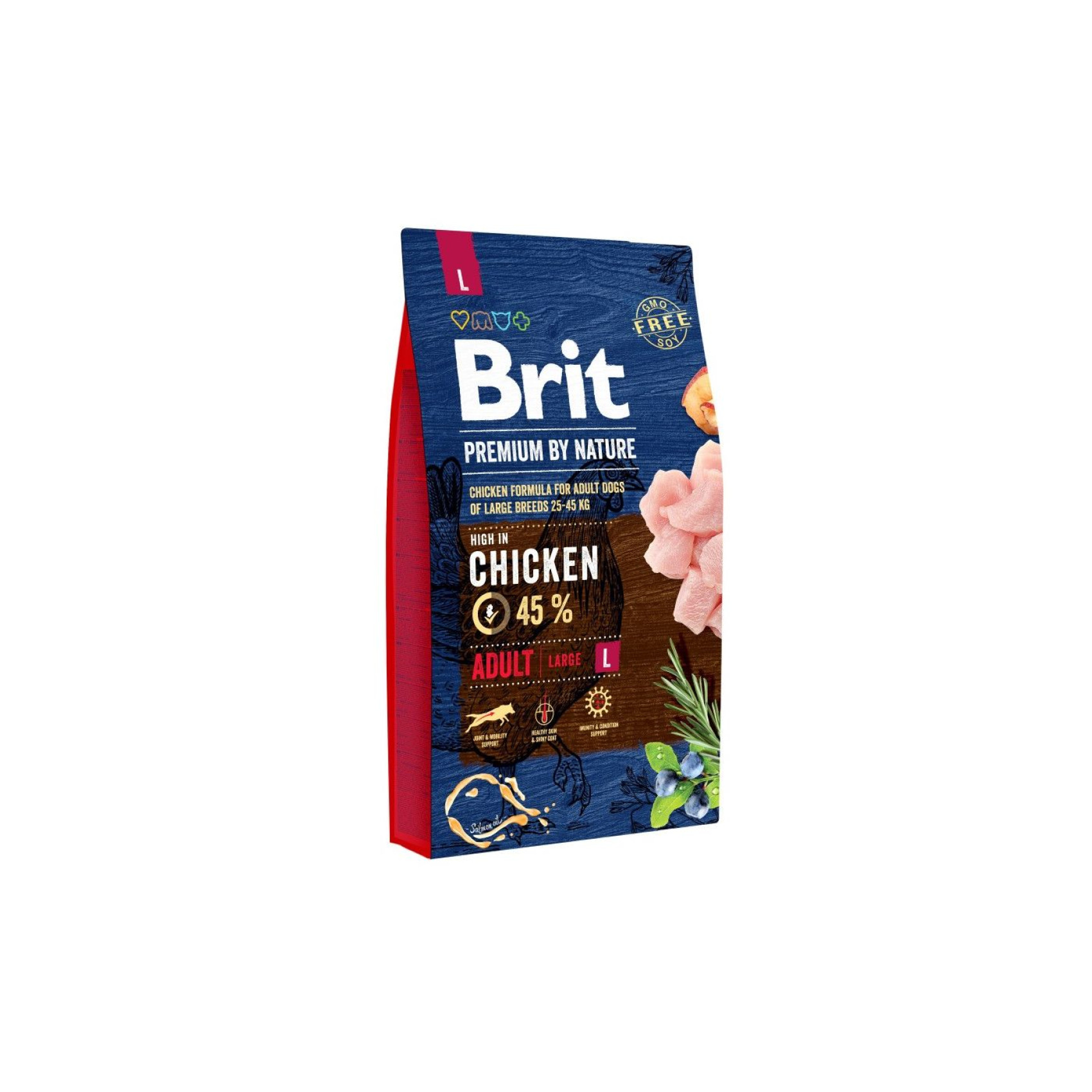 Сухой корм для собак Brit Premium Dog Adult L 8 кг - курица