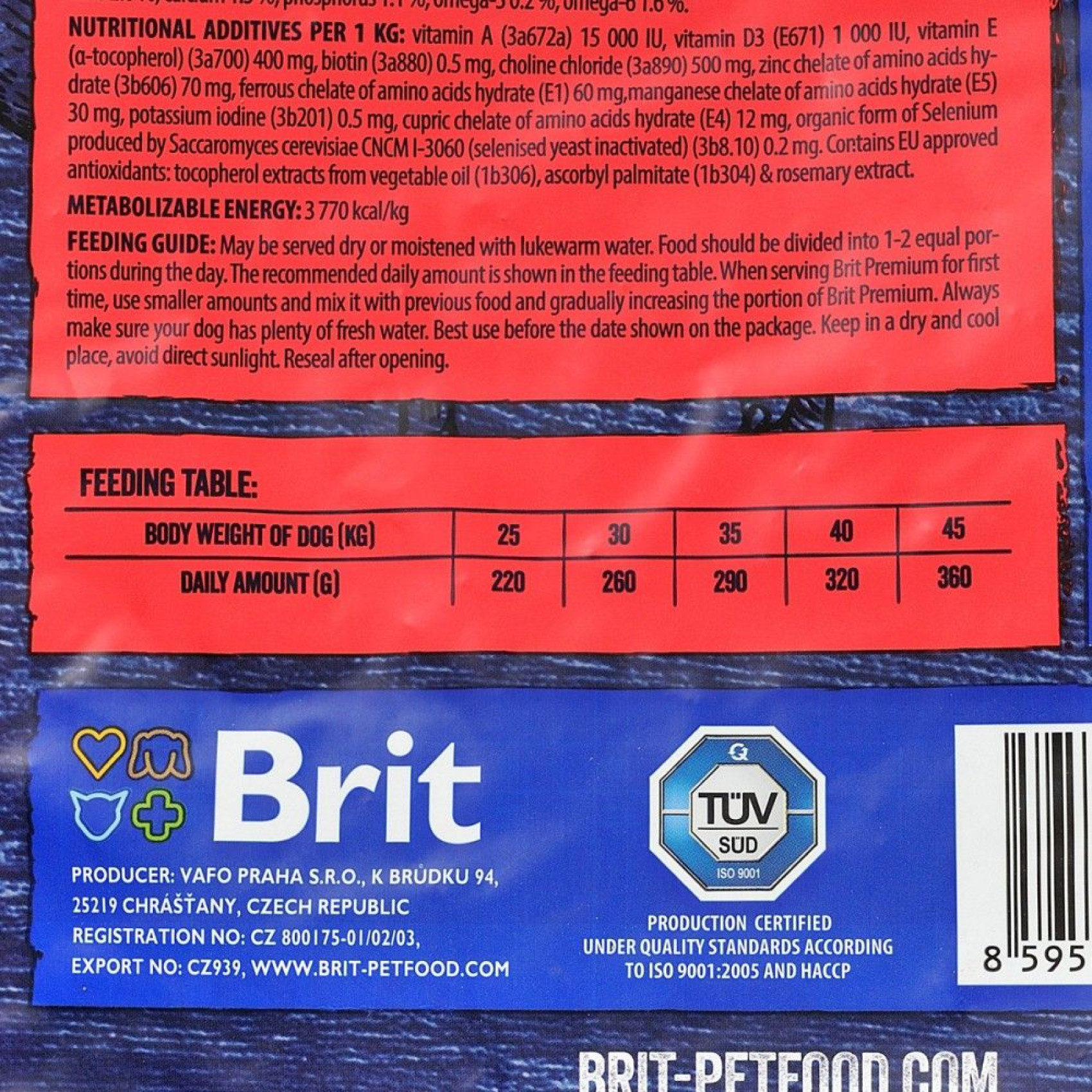 Сухой корм для собак Brit Premium Dog Adult L 15 кг - курица