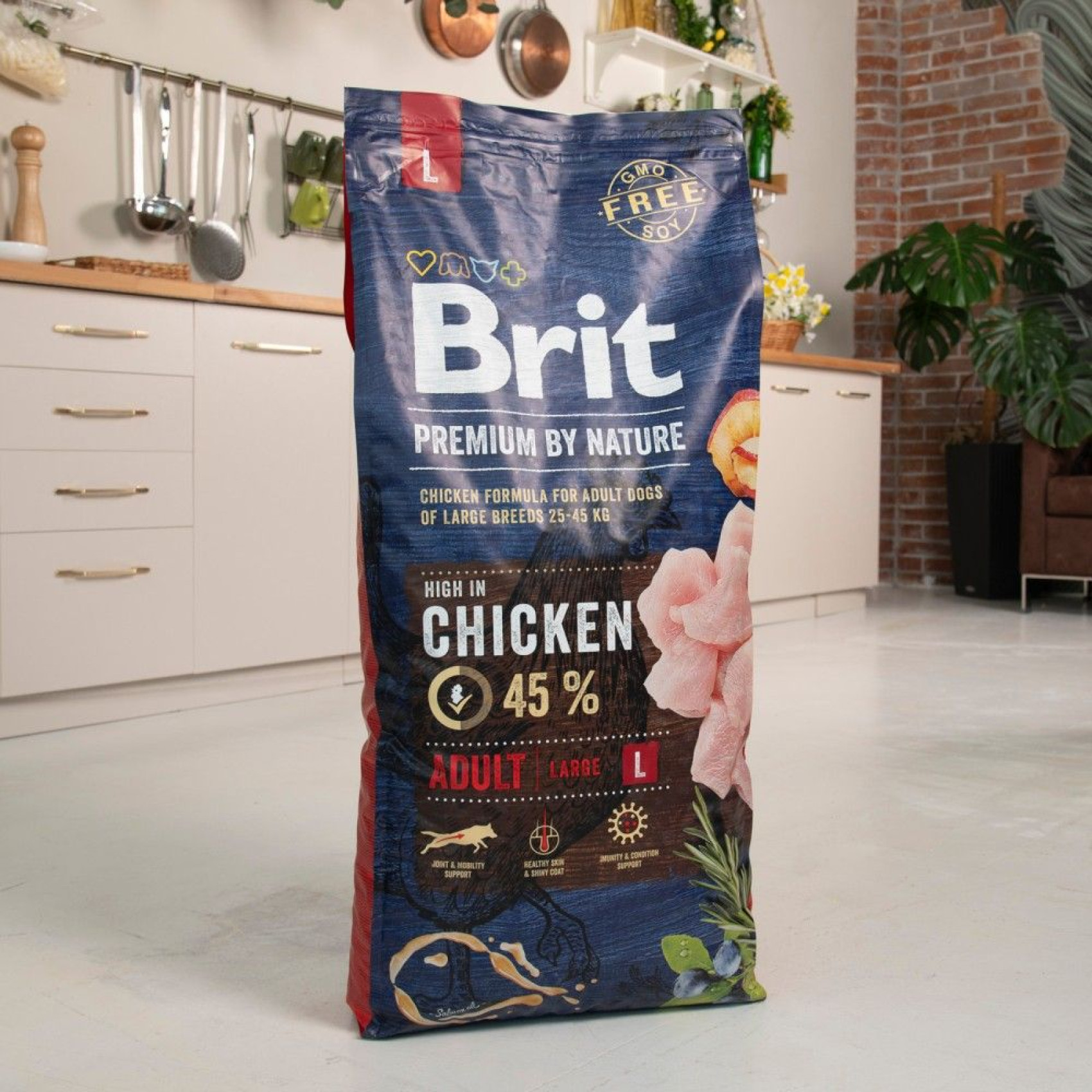 Сухой корм для собак Brit Premium Dog Adult L 15 кг - курица