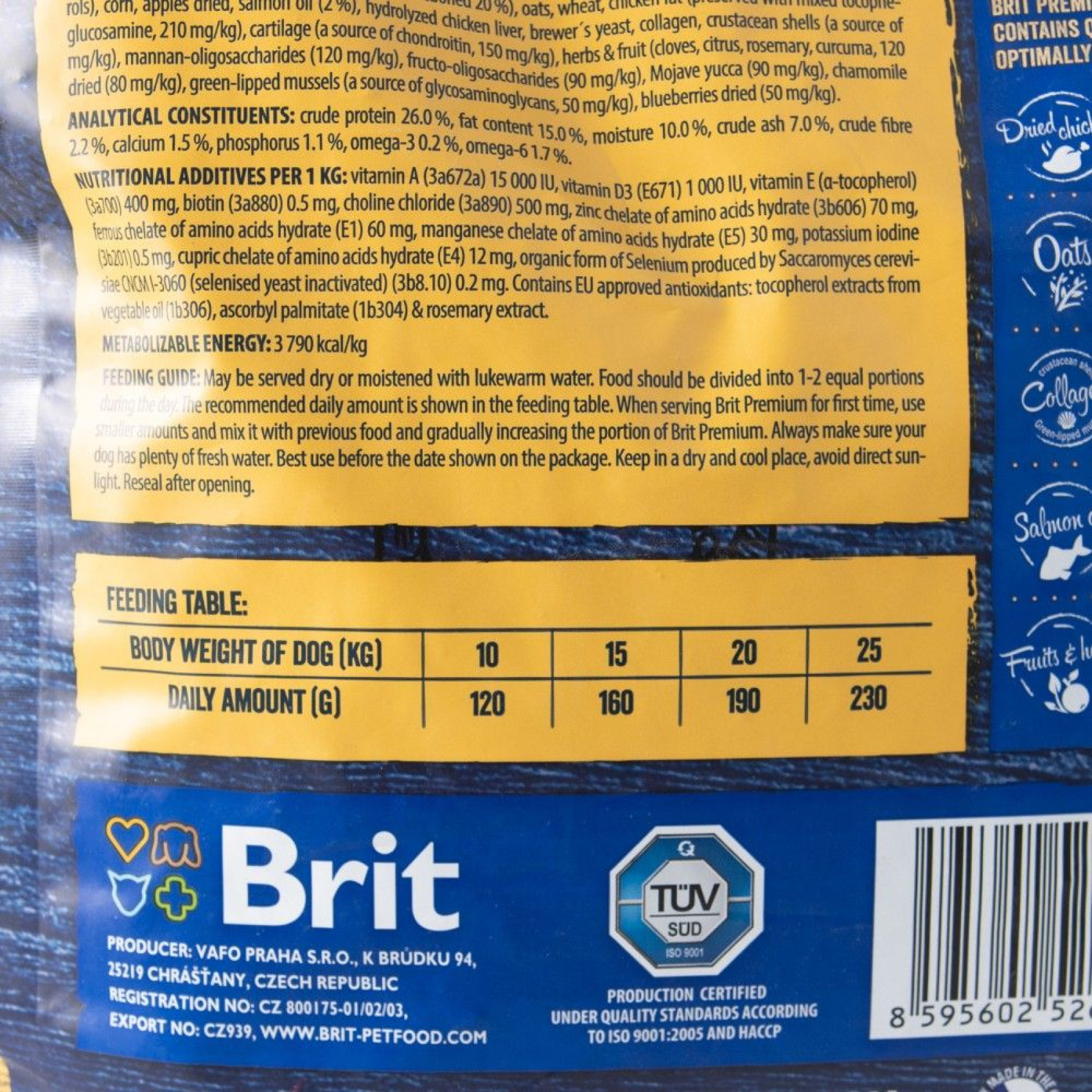 Сухой корм для собак Brit Premium Dog Adult M 3 кг - курица