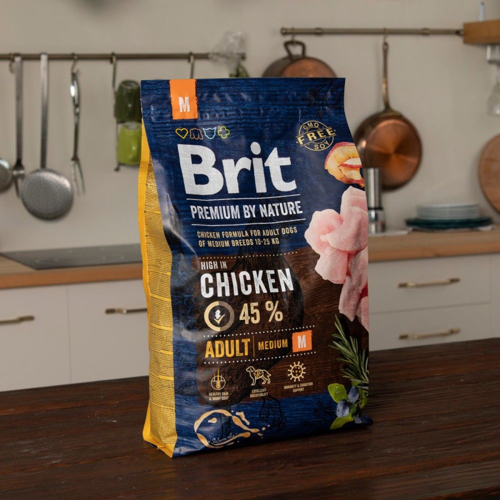 Сухой корм для собак Brit Premium Dog Adult M 3 кг - курица