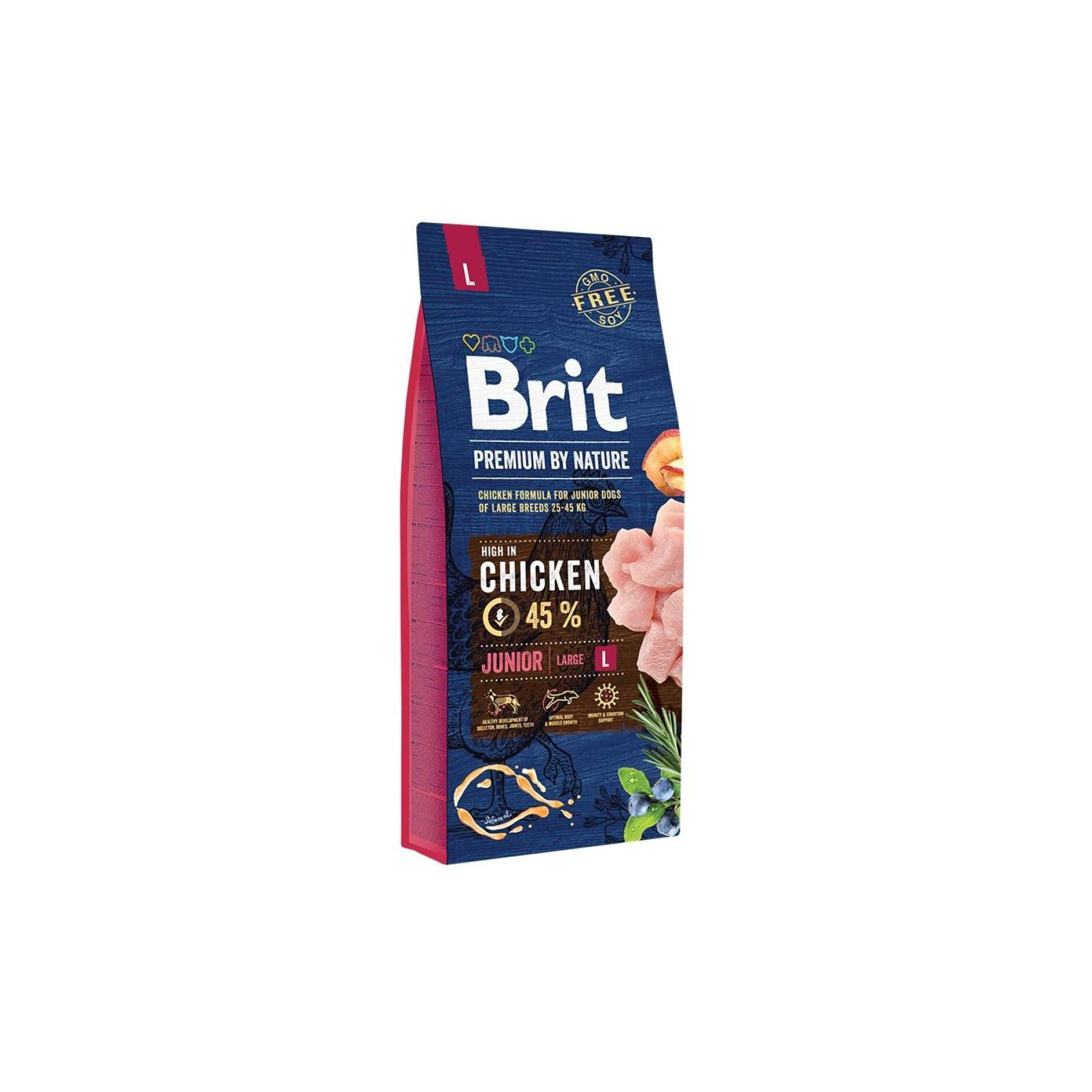 Сухой корм для щенков Brit Premium Dog Junior L 15 кг - курица