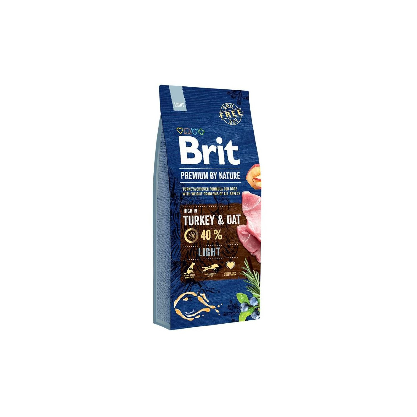 Сухой корм для собак Brit Premium Light 15 кг - индейка