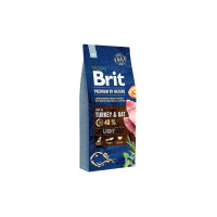 Сухой корм для собак Brit Premium Light 15 кг - индейка