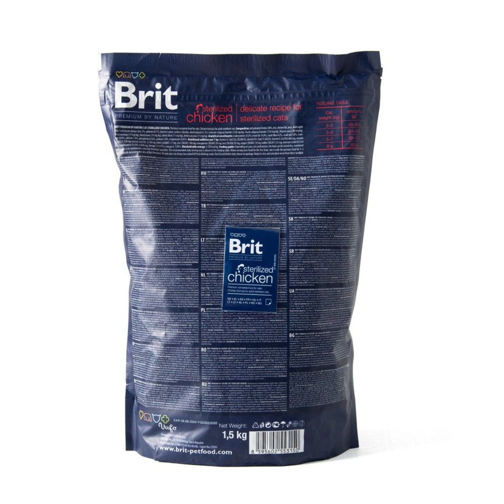 Сухой корм для кошек Brit Premium by Nature Cat Sterilised 1,5 кг - курица