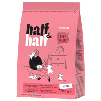 Сухий корм для кошенят Half&Half Kitten 300 г - яловичина
