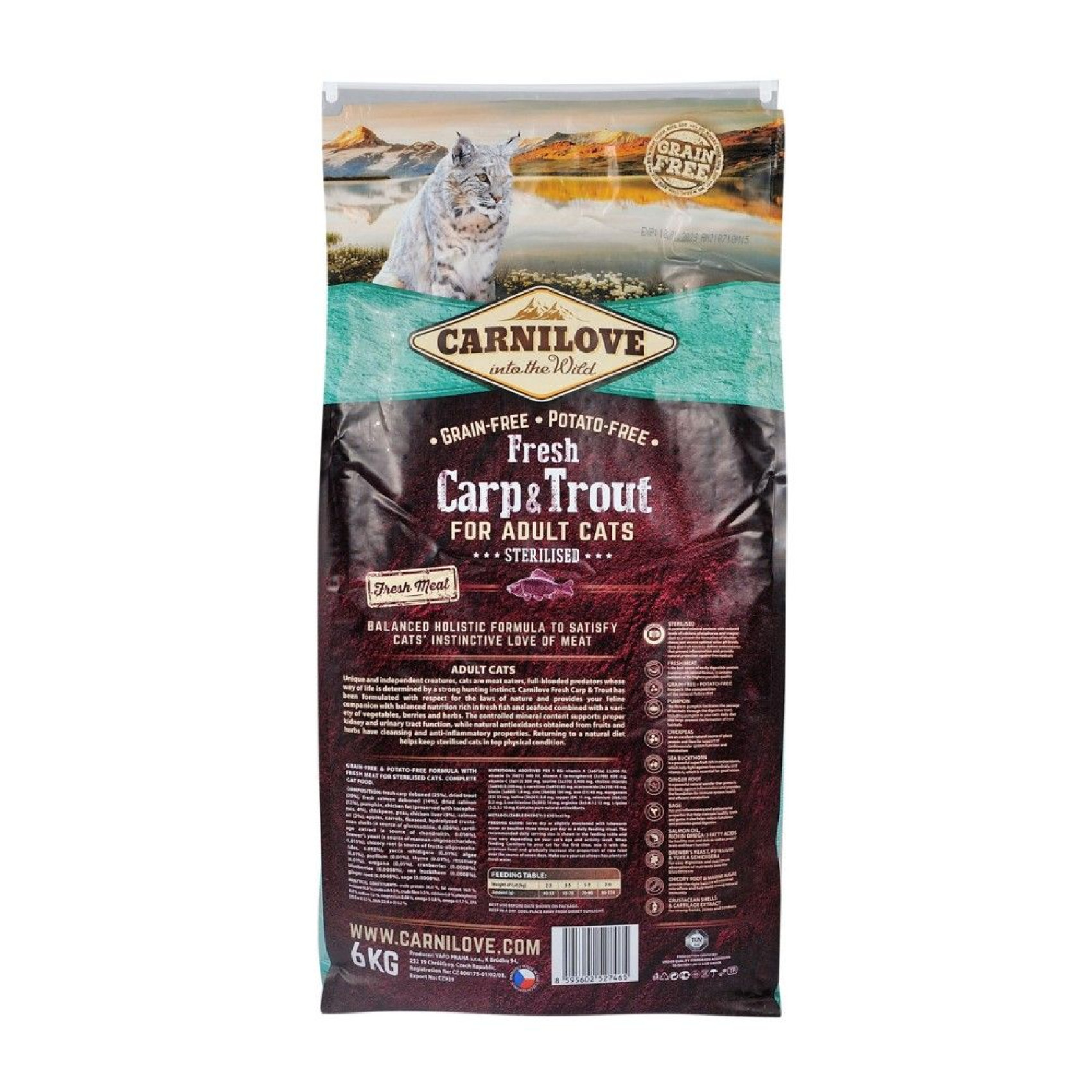 Сухий корм для котів Carnilove Fresh Sterilised for Adult 6 кг - риба
