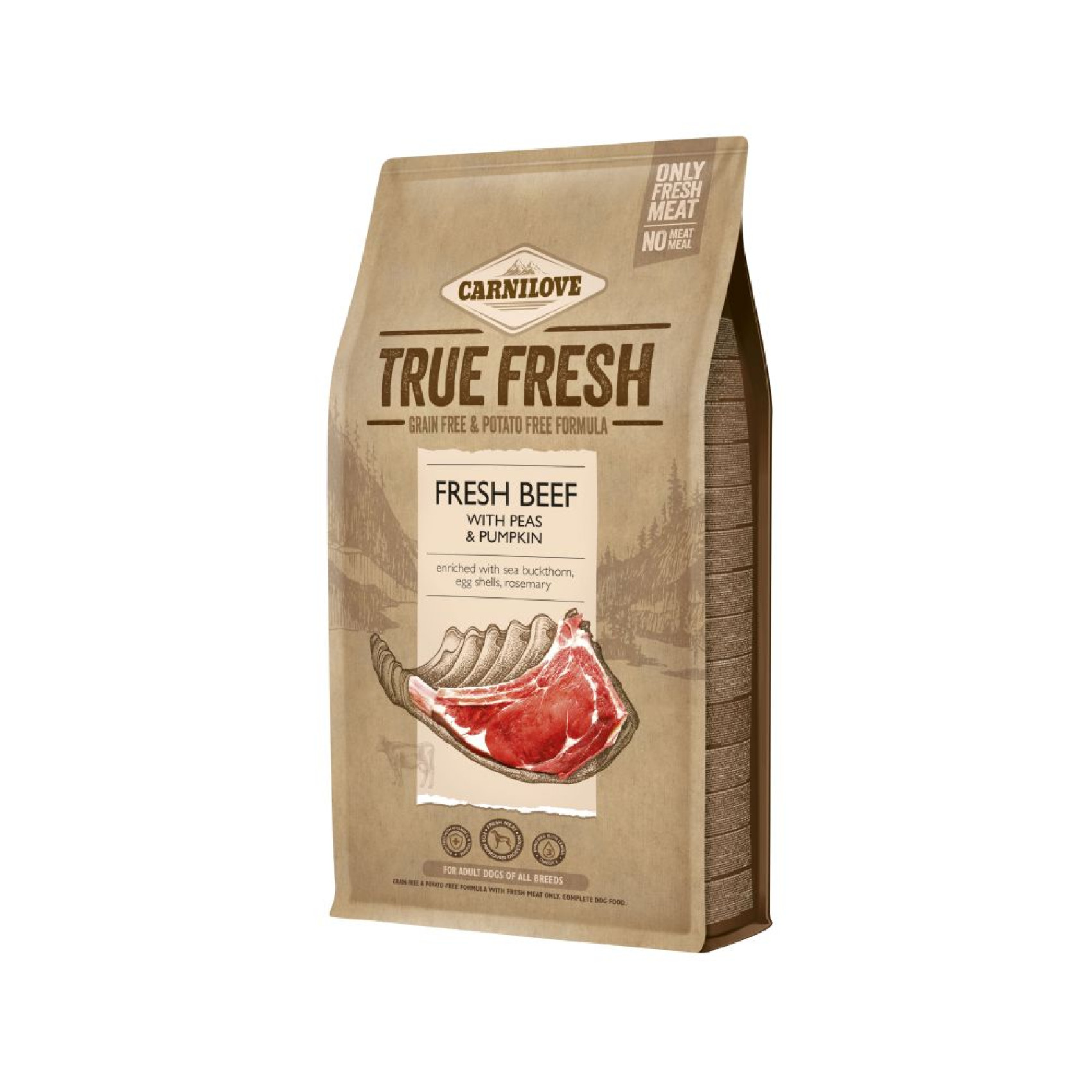 Сухий корм для дорослих собак усіх порід Carnilove True Fresh BEEF for Adult dogs 1,4 кг (яловичина)