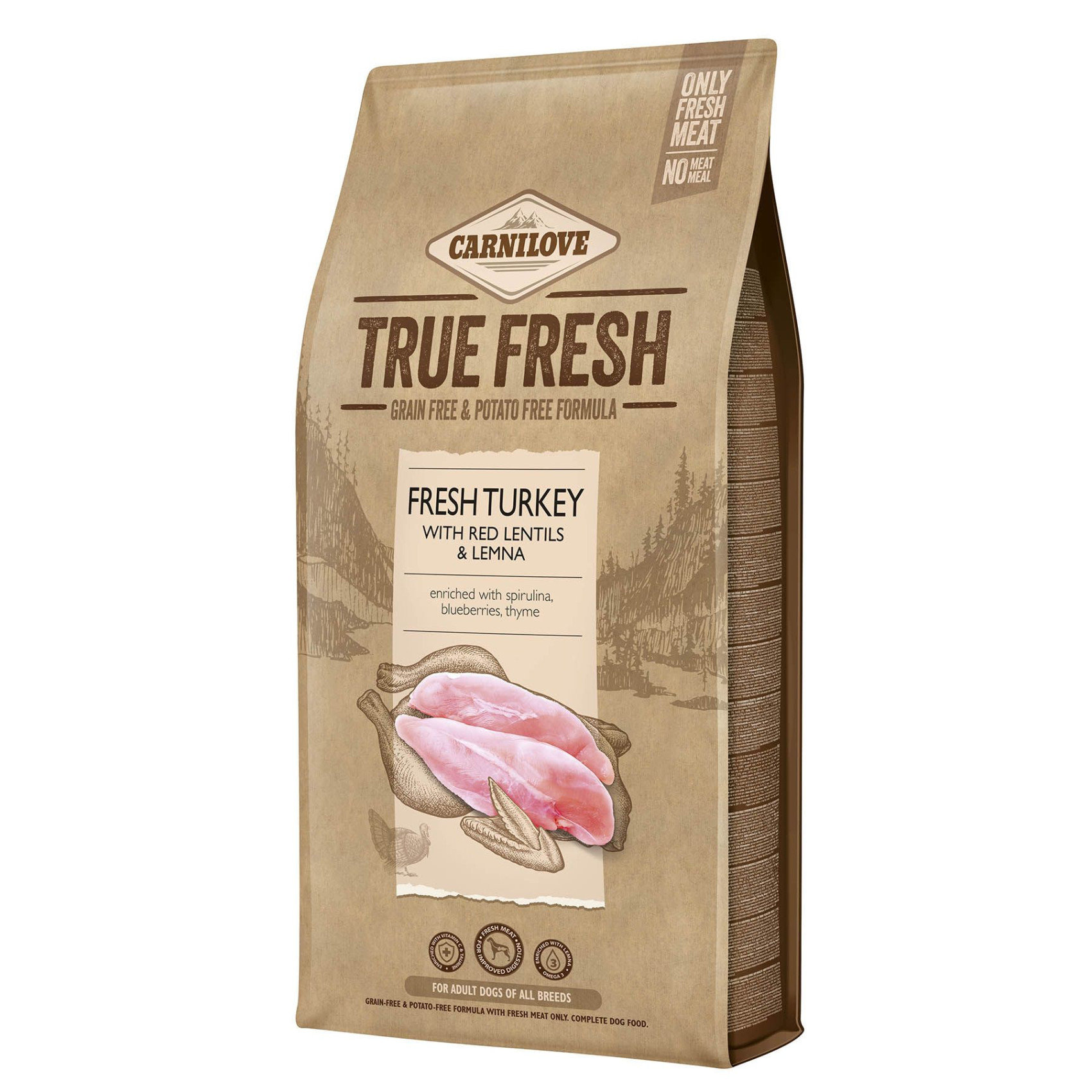 Сухий корм для дорослих собак усіх порід Carnilove True Fresh TURKEY for Adult dogs 11,4 кг (індичка)