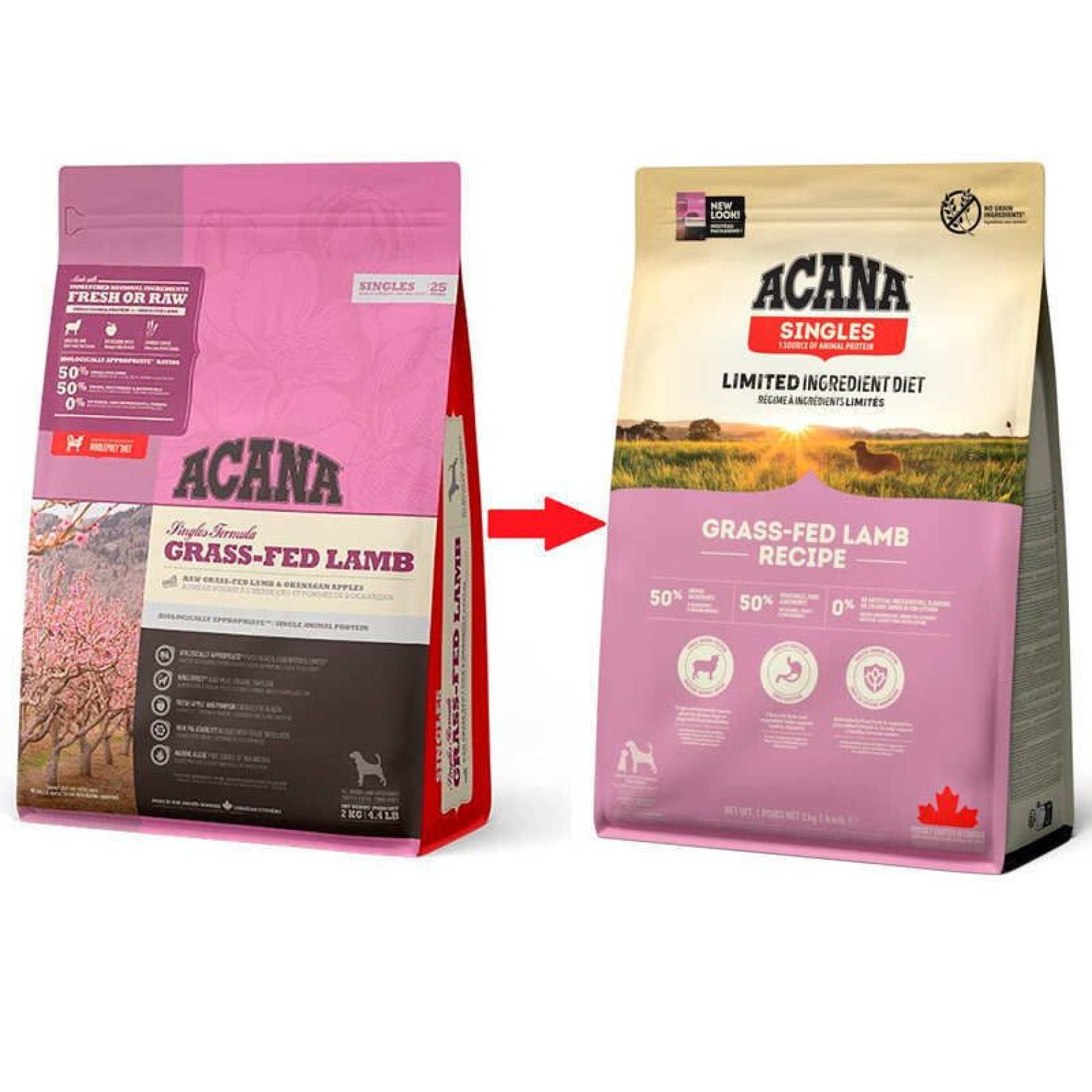 Сухий корм для собак з чутливим травленням Acana Grass-Fed Lamb 2 кг (ягня)