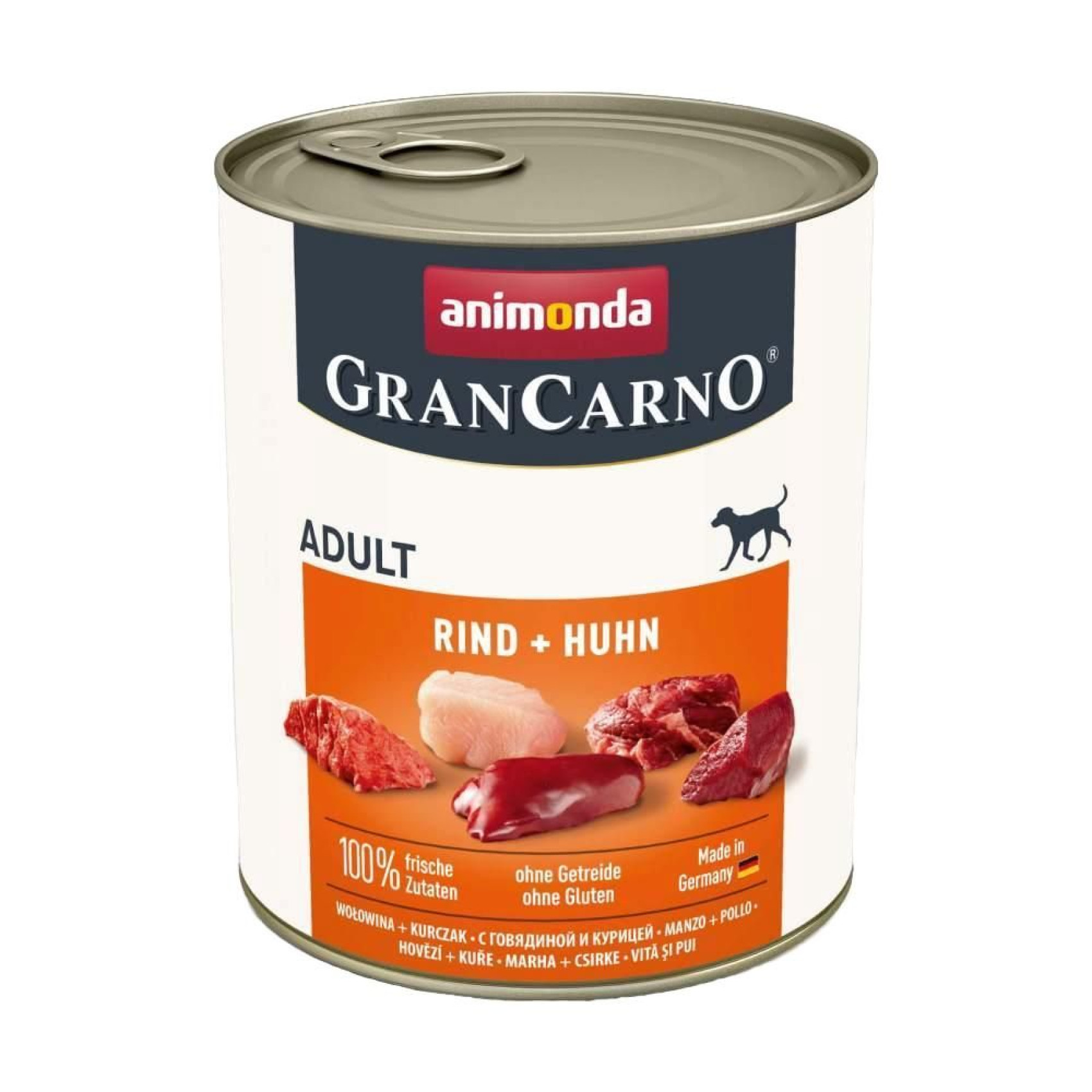 Вологий корм для собак Animonda GranCarno Adult 800 г - яловичина та курка